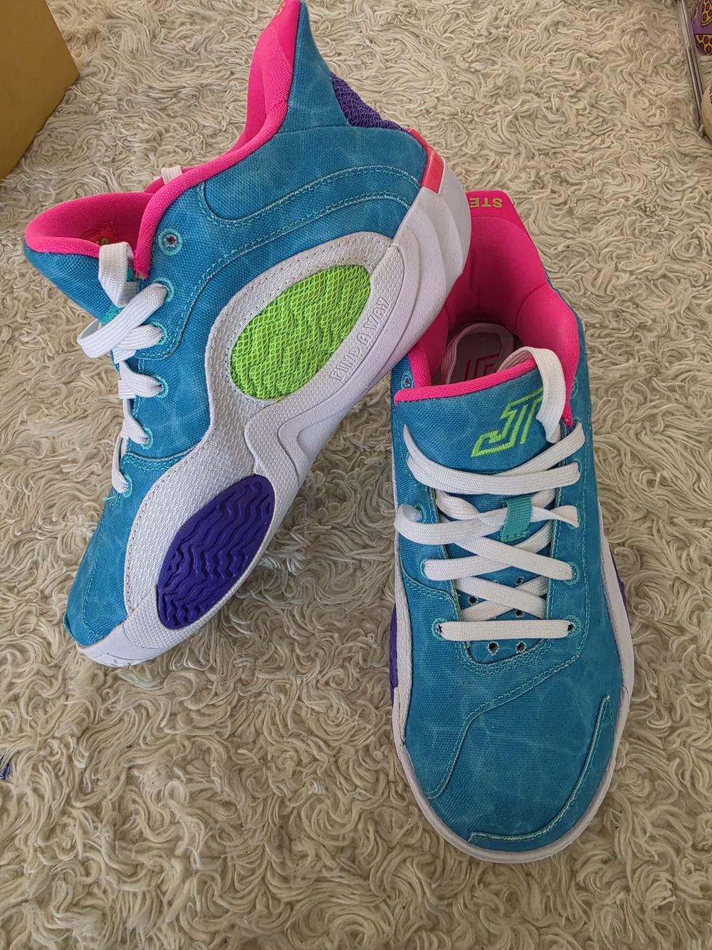 Jordan Kids Teal Pink Purple Lime Sneakers